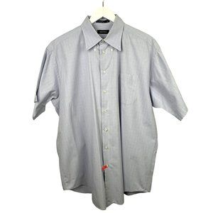 Nautica Shirt Mens XL Blue Short Sleeve Button Front Chest Pocket Cotton